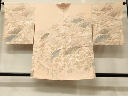 平和屋着物＃羽織　寿光織　枝菊文　金銀糸　正絹　逸品　CABG8295in