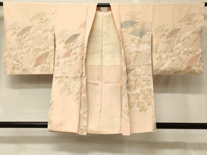 平和屋着物＃羽織　寿光織　枝菊文　金銀糸　正絹　逸品　CABG8295in