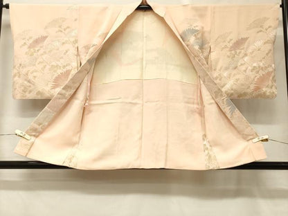 平和屋着物＃羽織　寿光織　枝菊文　金銀糸　正絹　逸品　CABG8295in