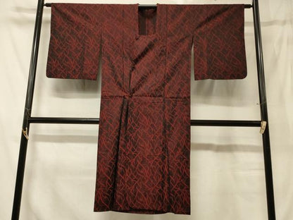 平和屋着物＃道行コート　雨コート　抽象文　ロング丈　正絹　逸品　CABG8304in