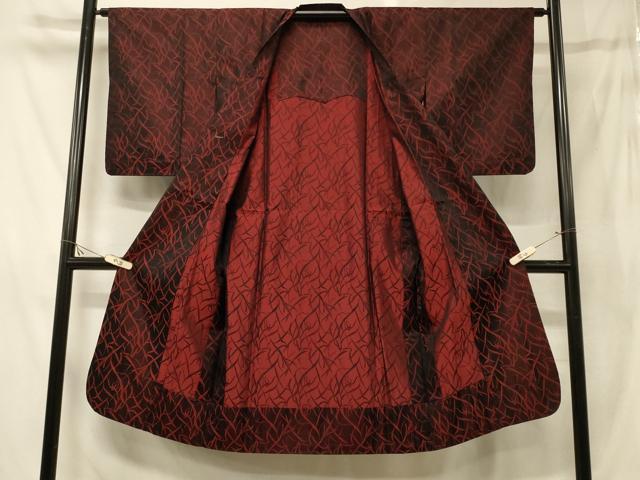 平和屋着物＃道行コート　雨コート　抽象文　ロング丈　正絹　逸品　CABG8304in