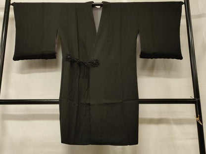 平和屋着物＃道中着　リバーシブル　流水文　暈し染め　黒地　正絹　逸品　未使用　CABG8312in