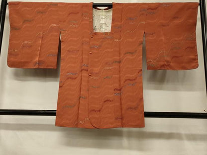 平和屋着物＃道行コート　地紋起こし　道長花文　正絹　逸品　CABG8313in