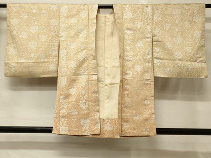 平和屋着物＃羽織　寿光織　菱更紗花文　暈し染め　銀糸　正絹　逸品　CABG8323in