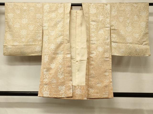 平和屋着物＃羽織　寿光織　菱更紗花文　暈し染め　銀糸　正絹　逸品　CABG8323in