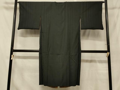 平和屋着物＃道行コート　リバーシブル　正倉院花間道　黒地　ロング丈　正絹　逸品　CABG8332in