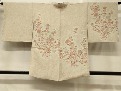 平和屋着物＃羽織　寿光織　枝花文　金銀糸　正絹　逸品　CABG8336in