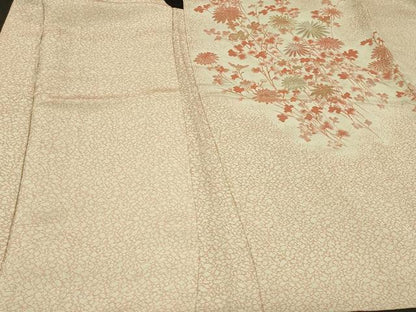 平和屋着物＃羽織　寿光織　枝花文　金銀糸　正絹　逸品　CABG8336in