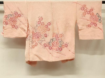 平和屋着物＃羽織　仮絵羽　総絞り　草花文　正絹　逸品　未使用　CABG8337in