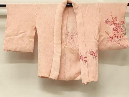 平和屋着物＃羽織　仮絵羽　総絞り　草花文　正絹　逸品　未使用　CABG8337in