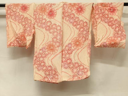 平和屋着物＃羽織　仮絵羽　総絞り　湯のし前　流水菊づくし　正絹　逸品　未使用　CABG8339in