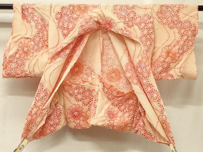 平和屋着物＃羽織　仮絵羽　総絞り　湯のし前　流水菊づくし　正絹　逸品　未使用　CABG8339in