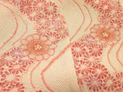 平和屋着物＃羽織　仮絵羽　総絞り　湯のし前　流水菊づくし　正絹　逸品　未使用　CABG8339in