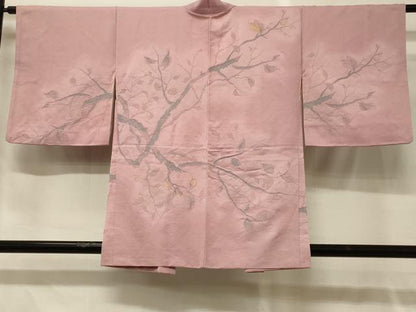 平和屋着物＃羽織　寿光織　枝葉文　金糸　正絹　逸品　CABG8340in