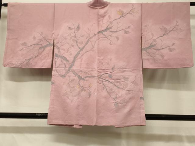 平和屋着物＃羽織　寿光織　枝葉文　金糸　正絹　逸品　CABG8340in