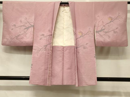 平和屋着物＃羽織　寿光織　枝葉文　金糸　正絹　逸品　CABG8340in