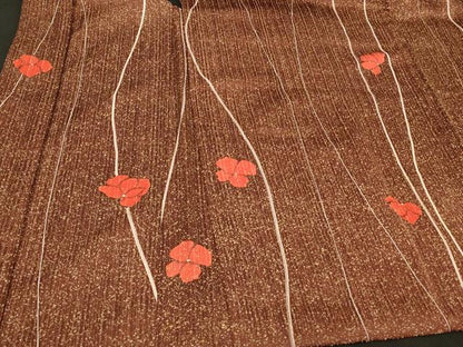 平和屋着物＃羽織　変わり縞舞花文　正絹　逸品　未使用　CABG8348in