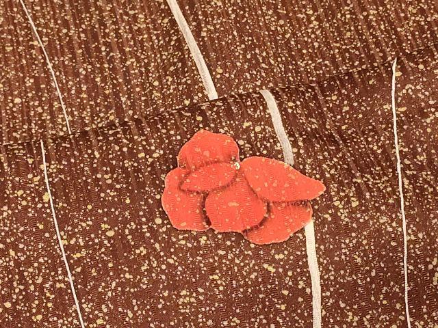 平和屋着物＃羽織　変わり縞舞花文　正絹　逸品　未使用　CABG8348in