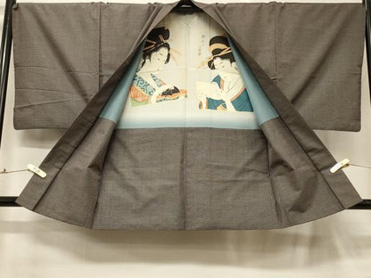 平和屋着物＃男性　本場大島紬　羽織　100亀甲　総詰め　正絹　逸品　CABG8352in