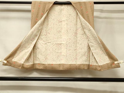 平和屋着物＃袖無し　道行コート　草花間道　正絹　逸品　CABG8356in