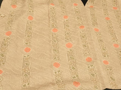 平和屋着物＃袖無し　道行コート　草花間道　正絹　逸品　CABG8356in