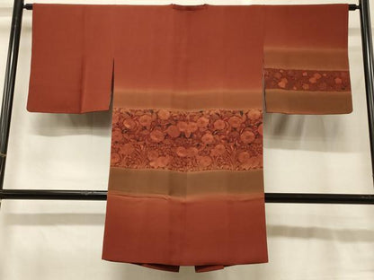 平和屋着物＃道行コート　辻が花　暈し染め　ロング丈　正絹　逸品　CABG8357in