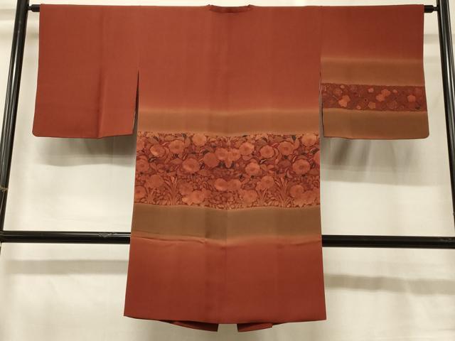 平和屋着物＃道行コート　辻が花　暈し染め　ロング丈　正絹　逸品　CABG8357in