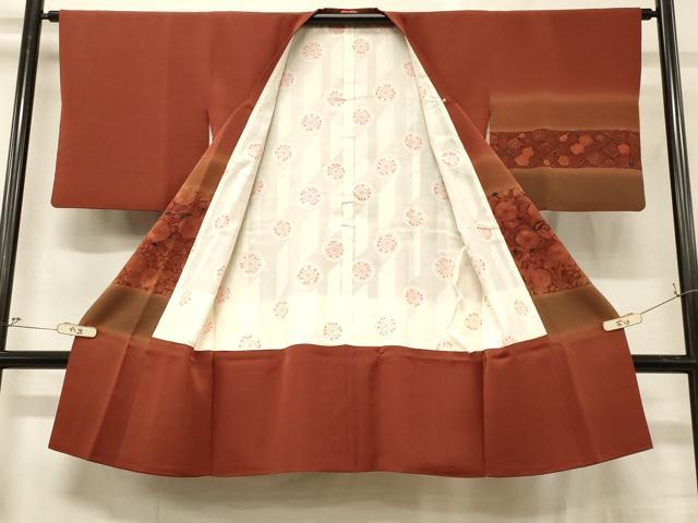平和屋着物＃道行コート　辻が花　暈し染め　ロング丈　正絹　逸品　CABG8357in