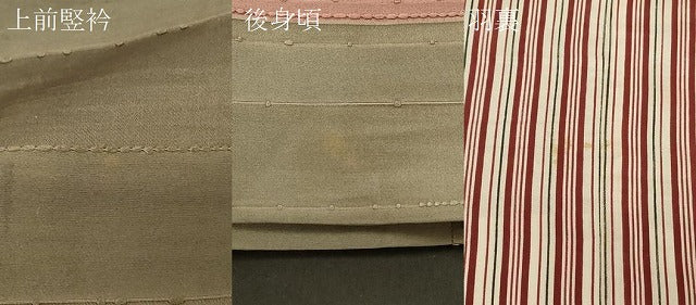 平和屋着物＃道行コート　横段文　正絹　逸品　CABG8358in
