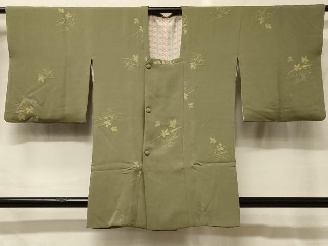 平和屋着物＃道行コート　地紋起こし　籬流水花文　正絹　逸品　CABG8363in