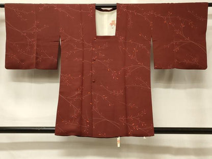 平和屋着物＃道行コート　枝葉文　正絹　逸品　CABG8384in
