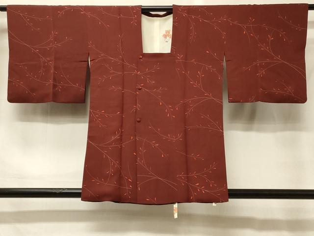 平和屋着物＃道行コート　枝葉文　正絹　逸品　CABG8384in