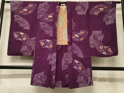 平和屋着物＃アンティーク　大正ロマン　長羽織　地紙花唐草文　金彩　正絹　逸品　CABG8386in
