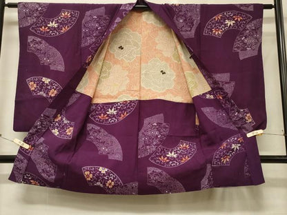 平和屋着物＃アンティーク　大正ロマン　長羽織　地紙花唐草文　金彩　正絹　逸品　CABG8386in