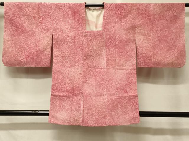 平和屋着物＃道行コート　輪奈ビロード　孔雀羽花文　暈し染め　正絹　逸品　未使用　CABG8388in