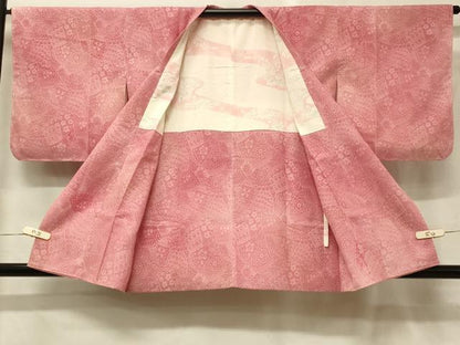 平和屋着物＃道行コート　輪奈ビロード　孔雀羽花文　暈し染め　正絹　逸品　未使用　CABG8388in