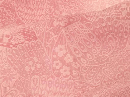 平和屋着物＃道行コート　輪奈ビロード　孔雀羽花文　暈し染め　正絹　逸品　未使用　CABG8388in