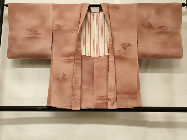 平和屋着物＃羽織　地紋起こし　風景文　暈し染め　正絹　逸品　未使用　CABG8393in