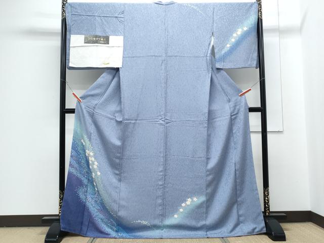 平和屋着物●大正の浮世絵師　竹久夢二　夢二ロマン　訪問着　幻草辻が花　暈し染め　ロング丈　反端付き　正絹　逸品　CABG8404th