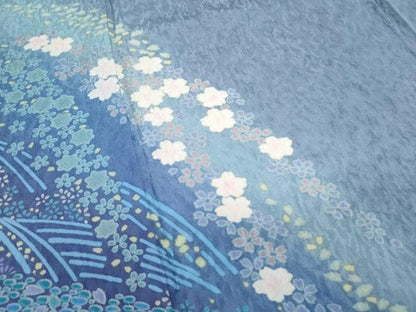 平和屋着物●大正の浮世絵師　竹久夢二　夢二ロマン　訪問着　幻草辻が花　暈し染め　ロング丈　反端付き　正絹　逸品　CABG8404th