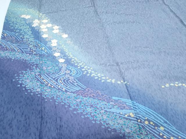 平和屋着物●大正の浮世絵師　竹久夢二　夢二ロマン　訪問着　幻草辻が花　暈し染め　ロング丈　反端付き　正絹　逸品　CABG8404th