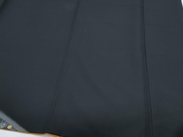 平和屋着物●訪問着　辻が花　黒地　金彩　洗える着物　CABG8405th