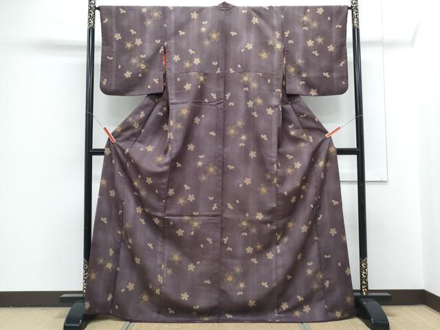 平和屋着物●小紋　舞花文　洗える着物　CABG8407th