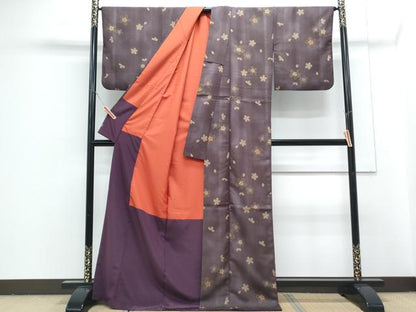 平和屋着物●小紋　舞花文　洗える着物　CABG8407th