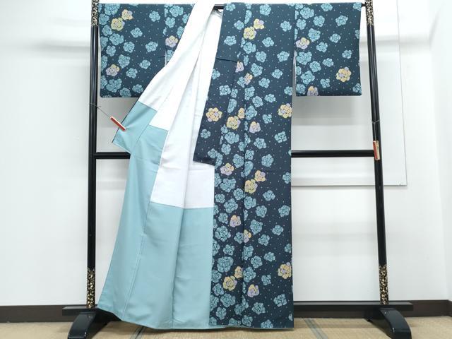 平和屋着物●小紋　吉祥舞花文　洗える着物　CABG8410th