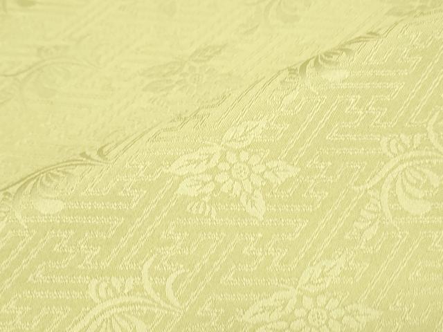 平和屋着物●色無地　草花地紋　抹茶色　洗える着物　未使用　CABG8422th