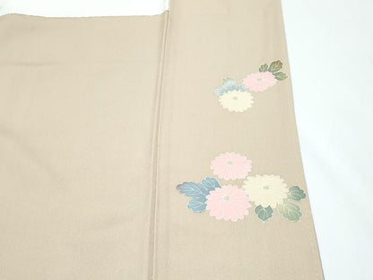 平和屋着物●訪問着　友禅　作家物　草花文　暈し染め　正絹　逸品　CABG8425th