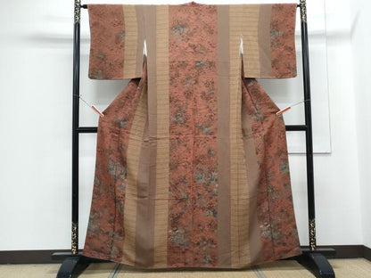 平和屋着物●上質な小紋　吉祥花間道　正絹　逸品　未使用　CABG8430th