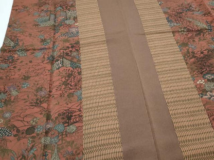 平和屋着物●上質な小紋　吉祥花間道　正絹　逸品　未使用　CABG8430th