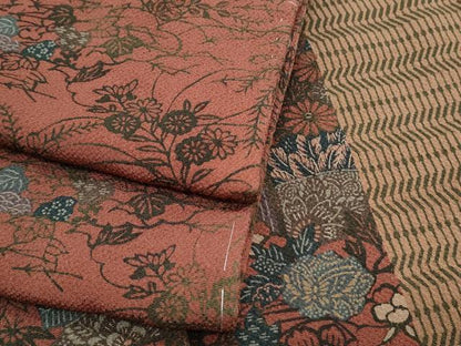 平和屋着物●上質な小紋　吉祥花間道　正絹　逸品　未使用　CABG8430th